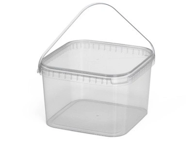 Ведро пластиковое 3,5 литра с крышкой, арт. ВПк 3,5м, код: 13938