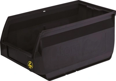 Ящик Napoli 400х230х200 PP, черный антистатичный, арт. 5004 ESD, код: 12773
