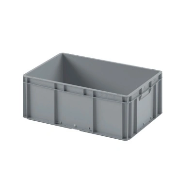 Евроконтейнер ЕС-6422.2 со сплошным дном и закрытыми ручками, 600х400х220 мм