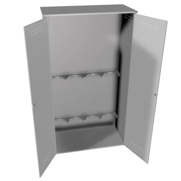 Металлический шкаф для баллонов 1775x487x410 мм Светло-серый