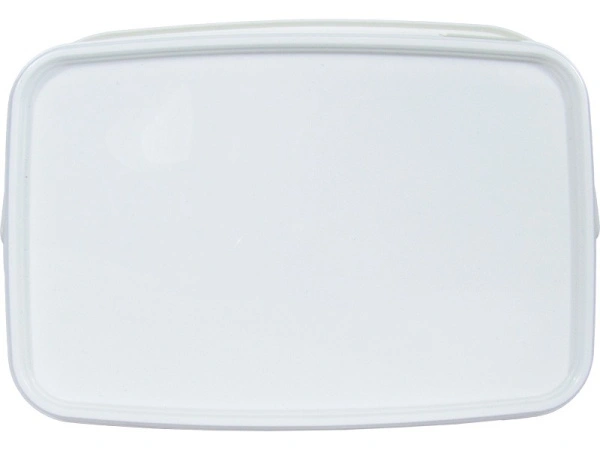 Ведро п/п 2л. прямоугольное, с белой крышкой, с ручкой пластик, код: 38765