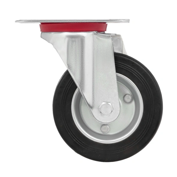 Колесо поворотное Стелла-техник 4001-100 диаметр 100мм, грузоподъемность 70кг, резина, металл