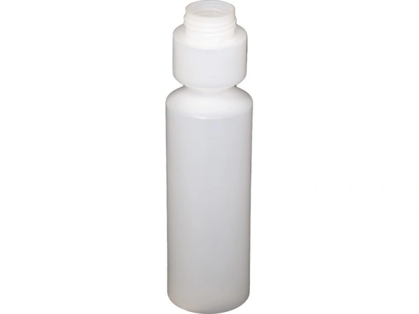 Бутыль 250мл круглая двухкамерная с пробкой и клапаном-дозатором, код: 35309