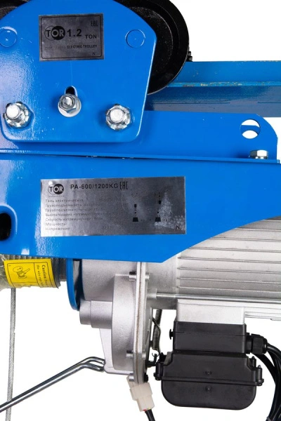 С ТЕЛЕЖКОЙ таль электрическая TOR PA 600/1200 кг 20/10 м (серия N)*