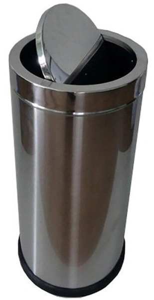 Урна Ву-Тенг, 365х830 мм, шлифованная, кольцо под пакет, 80 л