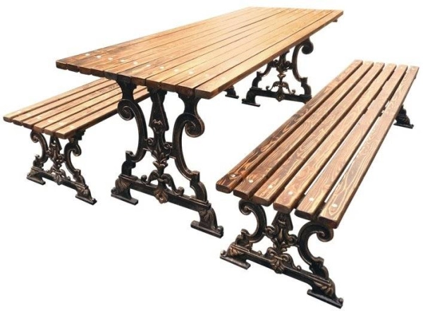 Комплект садовой мебели «Ампир» 1,8 м (с банкетками)