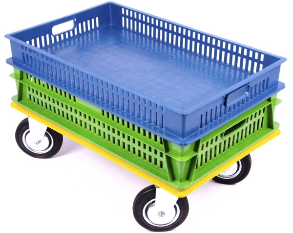 Тележка для ящиков, 4 колеса, 160 мм, усиленная