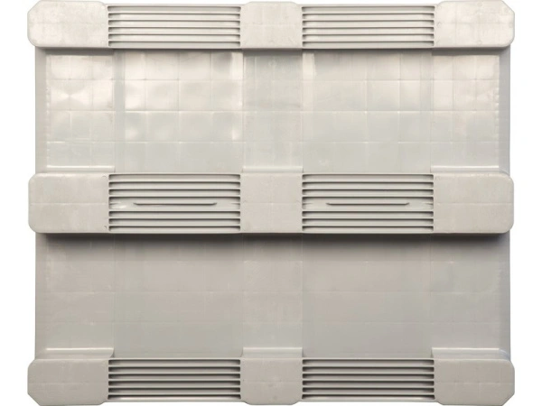 Паллет 1200х1000х160 мм (cплошной на3-х полозьях) гигиенический, арт. IR 1210-3R-G серый, код: 10122