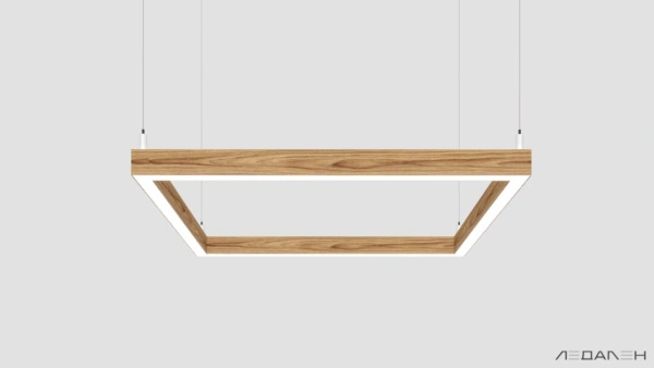 WOOD KVADRATO 6000K 58W Ясень оливковый, корпус 