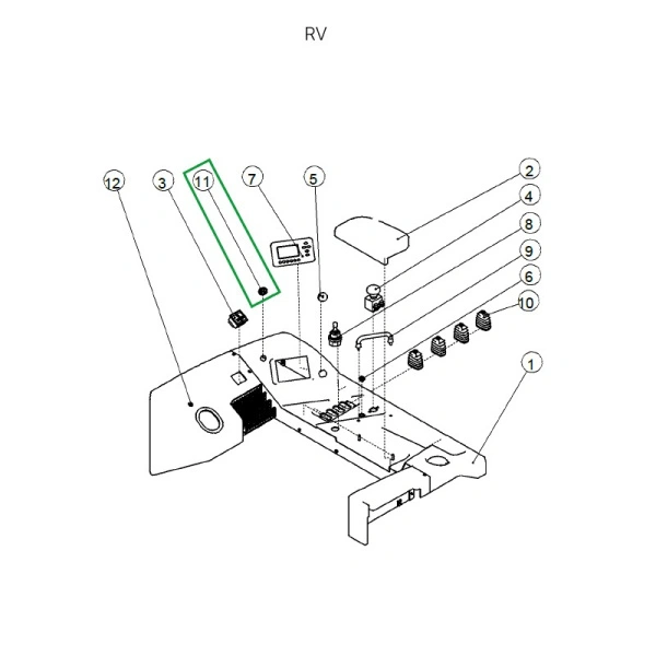 Замок зажигания с ключом для ричтрака RV (24V)
