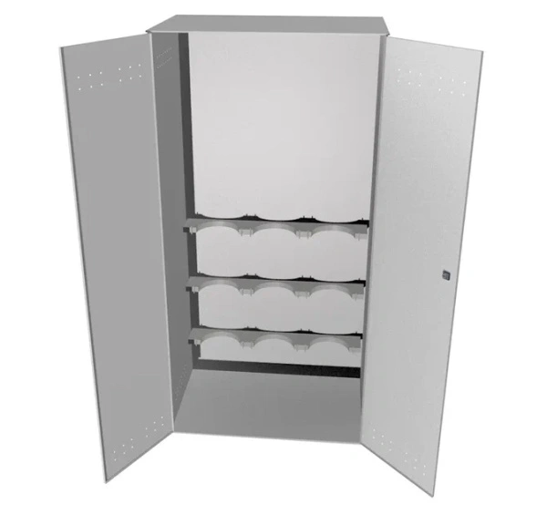 Металлический шкаф усиленный 2000x602x550 мм Светло-серый