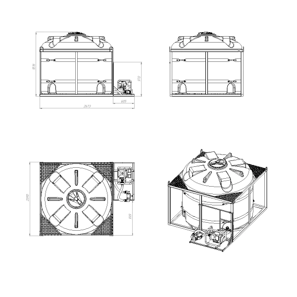 Комплект слива для мотопомпы G2 на одну емкость TR